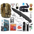 Professional emergency Survival Gear Tool kit SOS Tactical Flashlight Molle Pouch for Camping Adventures